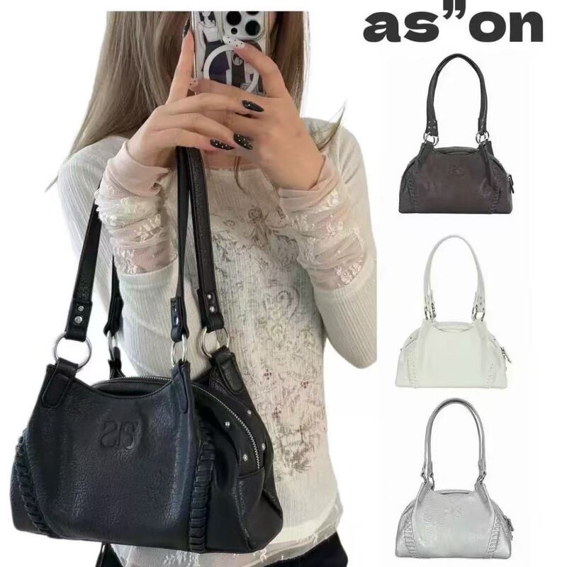 Ason Designer Brand Leather Small Shoulder Bag Underarm Bag Women's Fashion Bag in Stock Ason Designer Brand Leather Small Shoulder Bag Underarm Bag Women's Fashion Bag in Stock