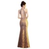 Sequin fishtail dress banquet style long host performance outfit spring