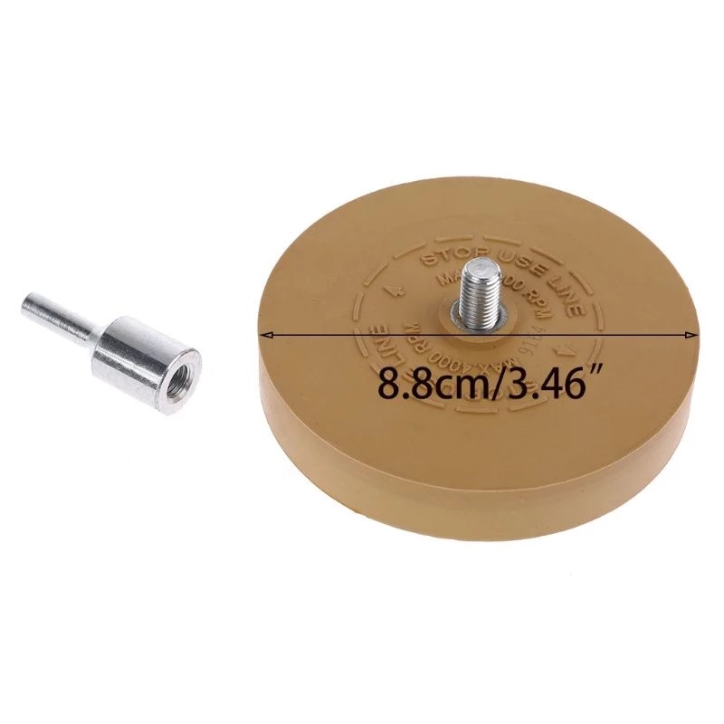 88MM/100mm橡膠打磨輪除膠輪去膠輪汽車漆面玻璃貼花除膠輪清潔輪
