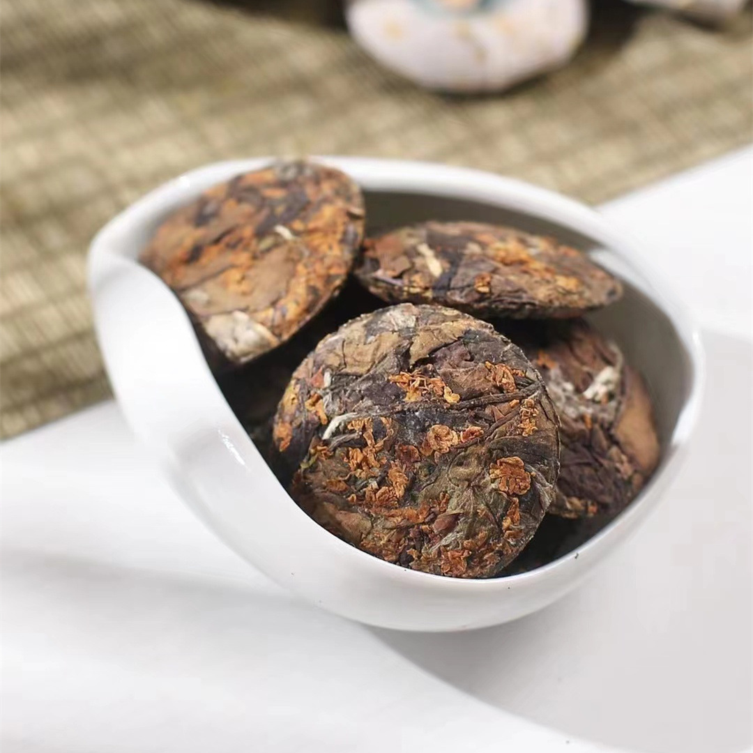 Fuding White Tea Matured Osmanthus Old White Tea Flower Fragrance Sun-dried Spring Tea Gongmei Shoumei Bulk 500g Factory Wholesale 