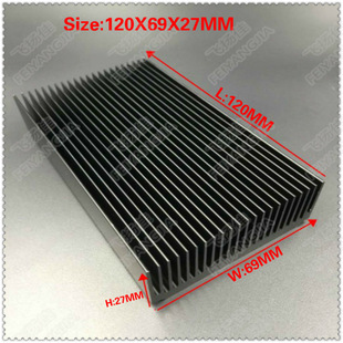 high quality heat sink aluminum profile 120*69*27MM dense tooth high power radiator aluminum 22 teeth