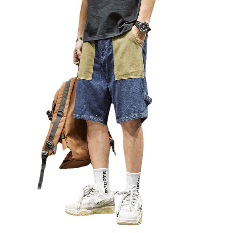 Дизайн джинсовая юбка, мужские шорты, брюки для отдыха, тренд сезона, свободный прямой крой