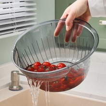 塑料菜蓝淘菜子漏盆家用洗水果洗菜盆盘子盆淘米器厨房单层沥水篮