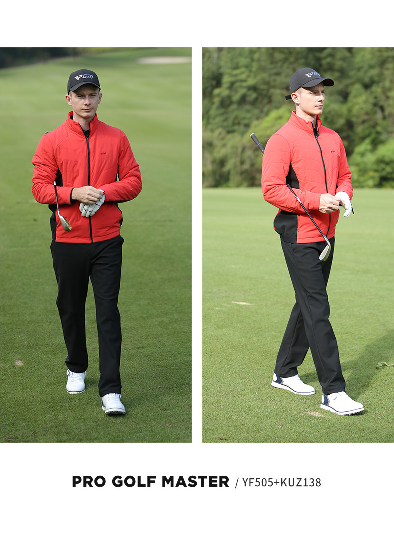 Áo khoác golf nam dài tay chần bông PGM mùa thu đông — Yf505-đỏ [chần bông], Yf505-trắng [chần bông], Yf505-màu Xanh nước biển [chần bông] chi tiết 10