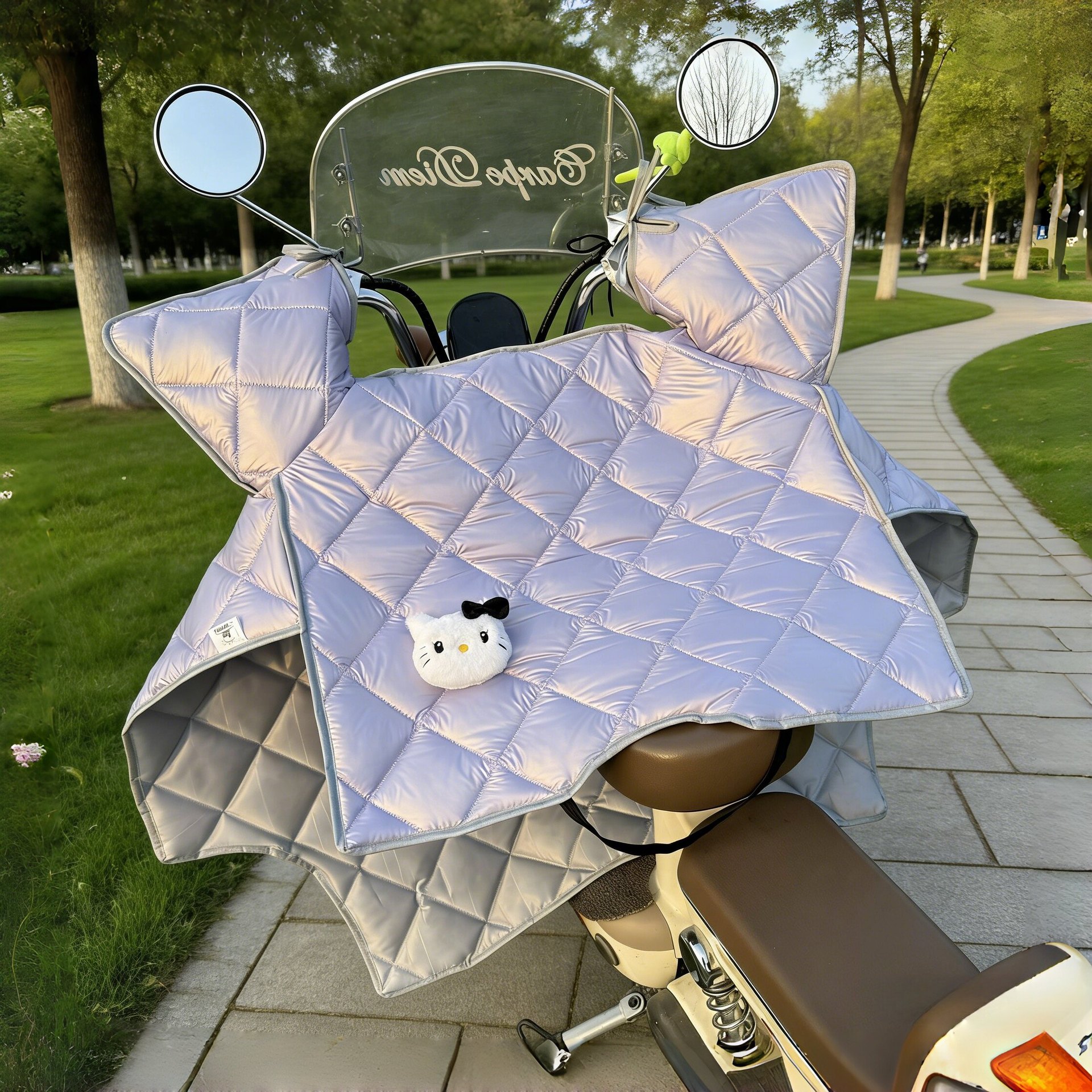 Vehículo eléctrico cubierta de viento de verano solar cubierta de lluvia cuatro estaciones motocicleta batería universal verano viento 2026 nuevo