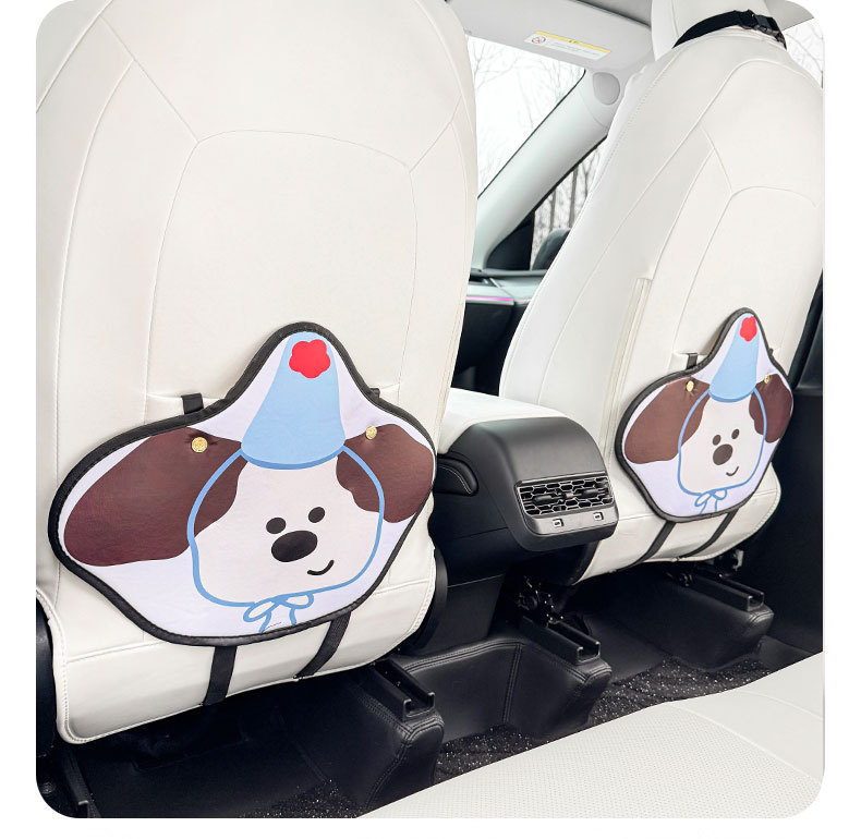 Cartoon puppy cartoon car anti-kick pad universal rear seat seat back anti-dirty protective pad car rear seat protective pad