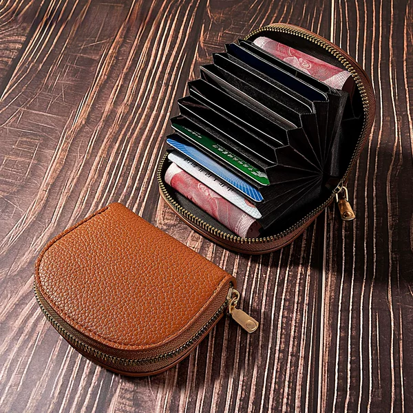 Cross-border Refreshing Shell Semi-round Organ Card Bag Multi-card Card Protective Cover Credit Card Storage Bag