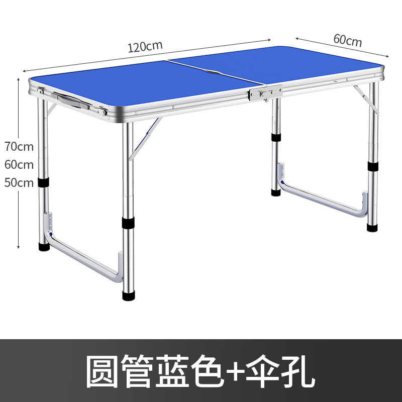 Puesto de mercado nocturno, mesa pequeña plegable rectangular portátil, mesa de comedor para el hogar simple, mesa plegable para exteriores