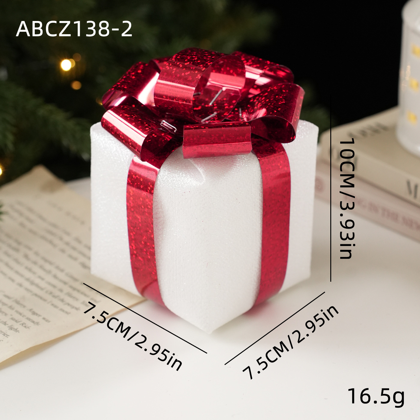 Caja de regalo rojo y blanco modelo B