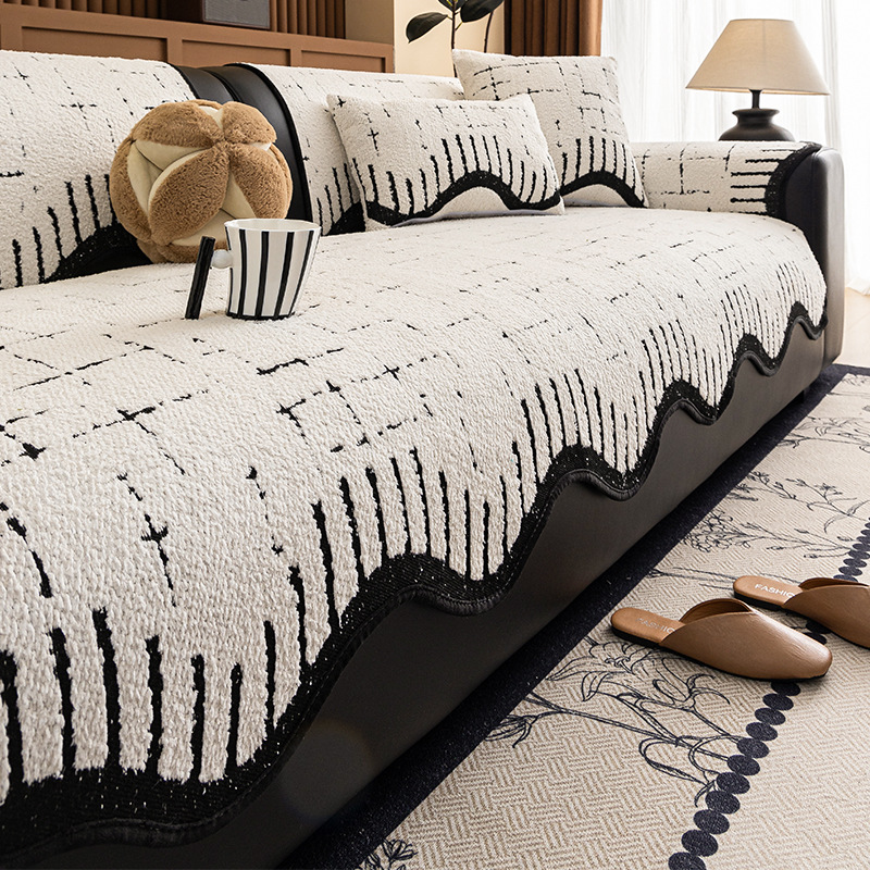 Cojín de sofá de forma especial otoño invierno nuevo cojín de sofá de cuero fijo tela de cojín de sofá antideslizante una toalla de sofá