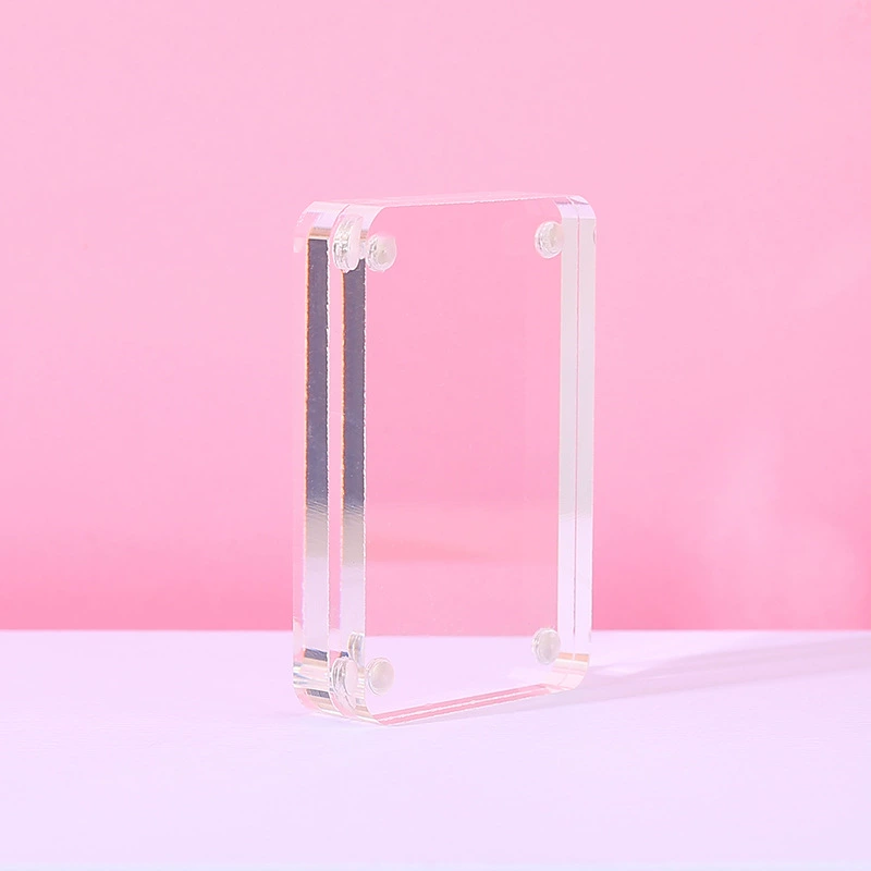Spot acrylic card brick magnetic suction desktop stand-up card DIY manual account HD transparent mahjong gupan brick wholesale