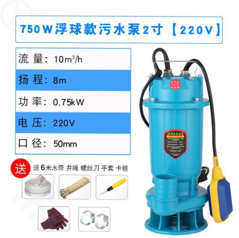 750W 플로트형 하수 펌프 2inch 전압 220v—G24