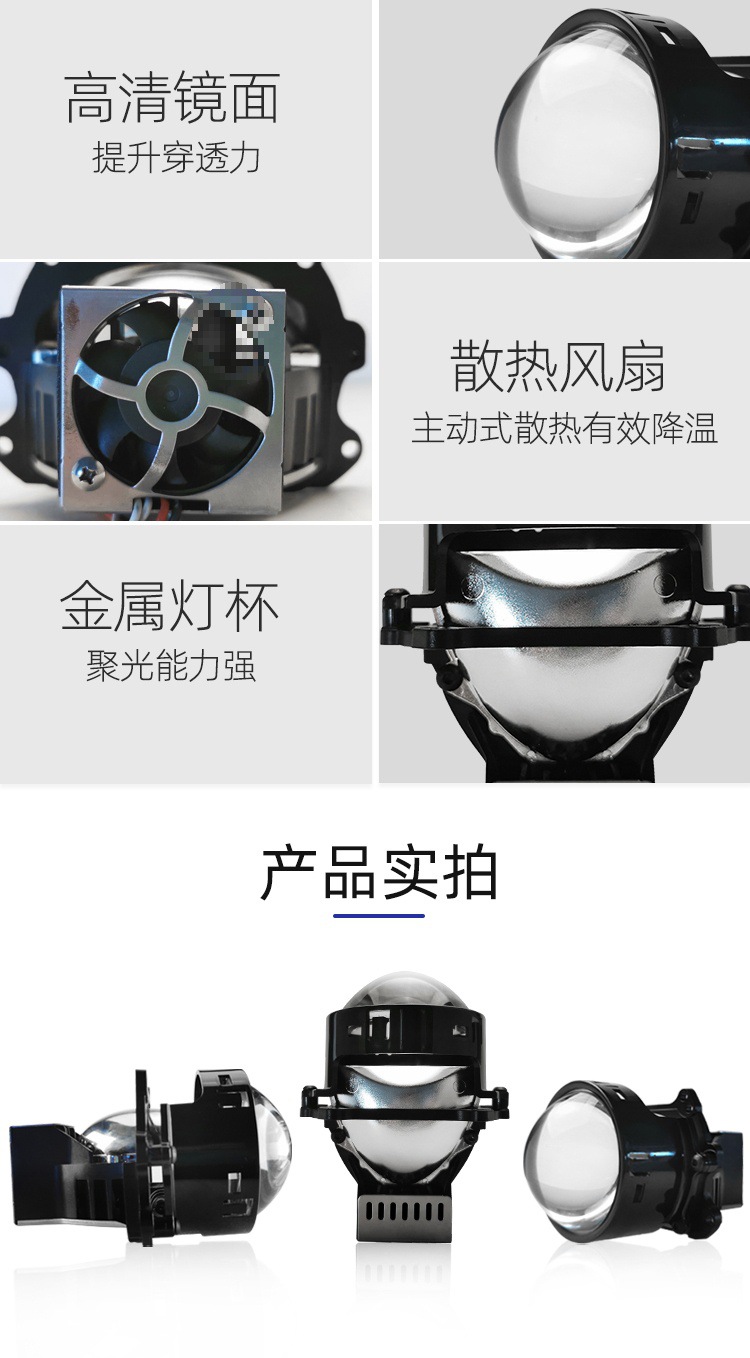 H4 H7 Bi-xenon Projector Lens LED Headlight Conversion