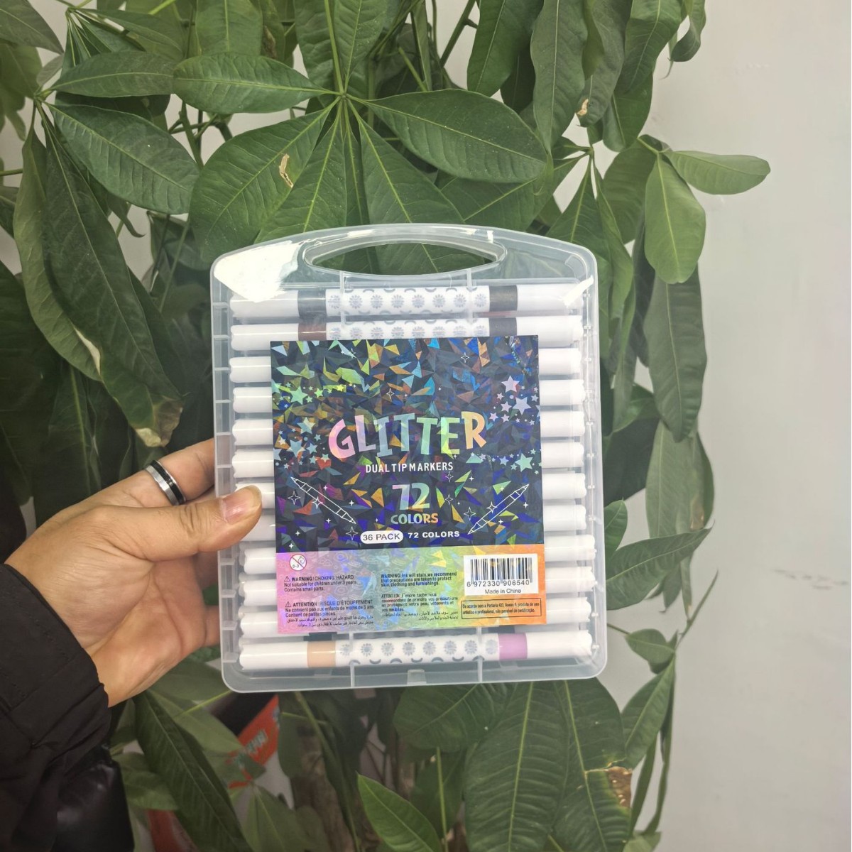 Transfronterizo flash resaltador doble cabeza conjunto de alto valor visual de los estudiantes de arte pincel de pintura marca clave pincel de polvo flash