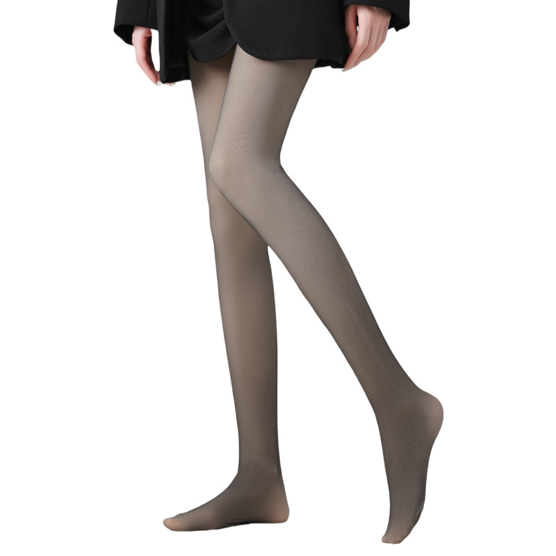 Una sola seda negra, agua, medias de piel transparentes primavera-verano 2025, medias de piel negra de alta elasticidad, medias de piel descalzadas, stock