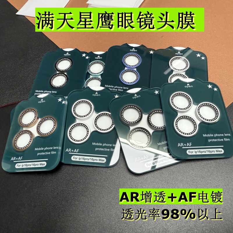 Suitable for iPhone 17 Starry Eagle Eye Lens Film Apple 18 Pro Max Star Enhanced Transparency Phone Protective Ring