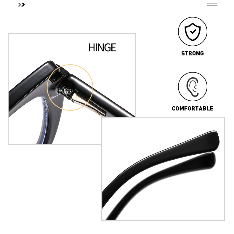 Women's Gender Fashion Geometric PC Cat Eye Full Frame Optical Glasses