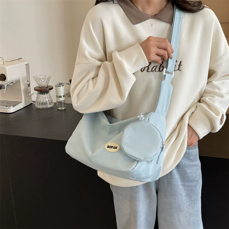One‑shoulder bag, capacious casual shoulder bag, adjustable strap, zip side pocket