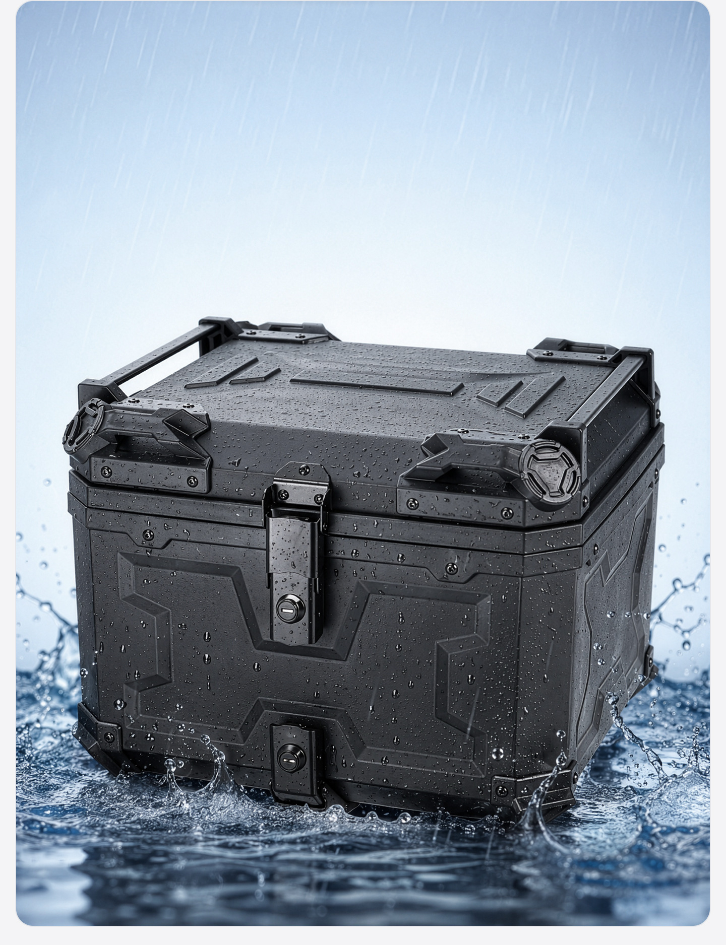 Universal Motorcycle Trunk X Model 45L 55L 65L Non-Aluminum Alloy PP Rear Trunk No.9 ABS Toolbox