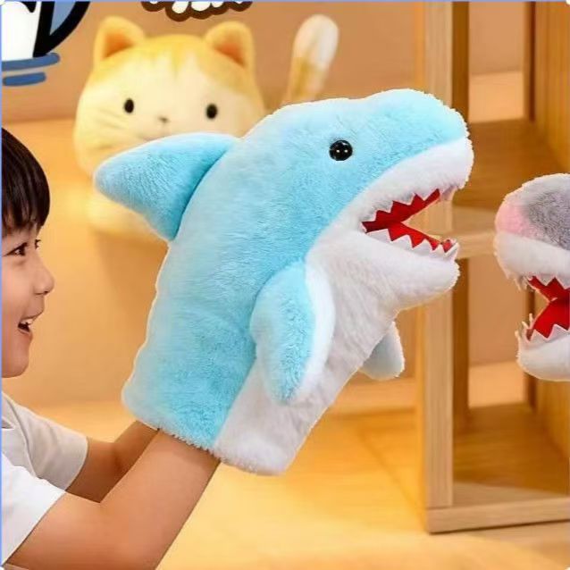 Little Shark Hand Puppet Glove Plush Toy for Boys and Girls, Popular Birthday Gift for Students, Interactive Gift for Children