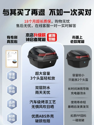 Suitable for Electric Vehicle: Motorcycle trunk