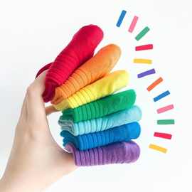 F2C儿童袜子中长筒袜纯棉女童男童秋季百搭活动用彩色袜子中筒1-1