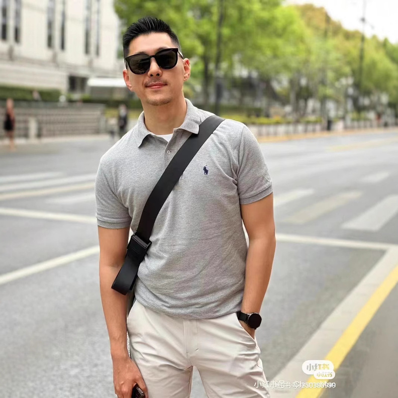 2025 High Version R*L Raff Classic Basic Pony Embroidered Logo Lapel Polo Short-Sleeved Loose T-Shirt Top for Men