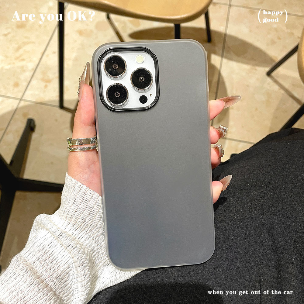 Jelly para iPhone17 ProMax, Apple 16 lujoso, negro esmerilado, estuche de protección para teléfonos móviles 15