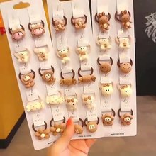 儿童卡通奶咖色头绳小号拇指发圈女童宝宝高弹力发绳橡皮筋发饰