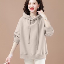 连帽卫衣女加绒加厚时尚休闲外穿上衣秋冬新款韩版宽松大码女装