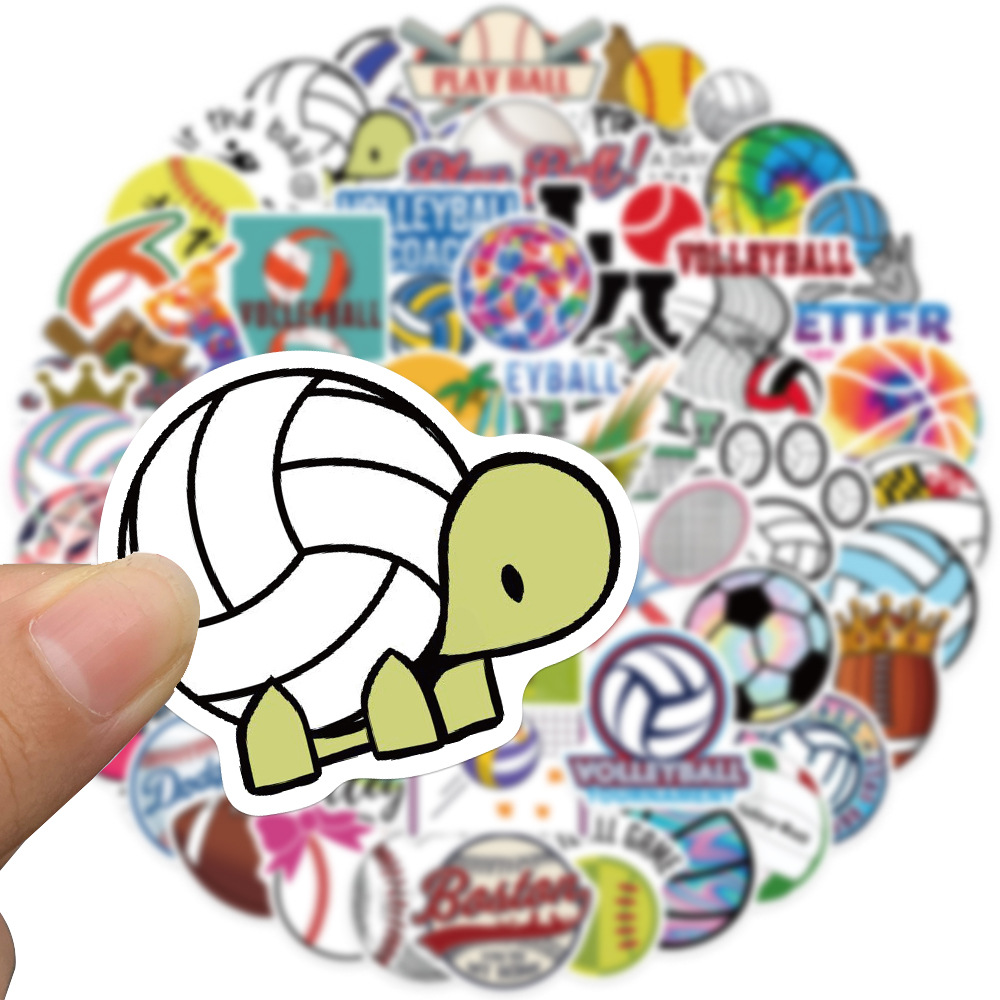 50 Ball Sports Collection Personalized Decoration Suitcase Notebook Stickers display picture 2