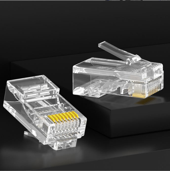 RJ45������CAT5E UTP8P8C EZͨ��ˮ��ͷ���׷����ζƽ�ˮ��ͷ��ͭ