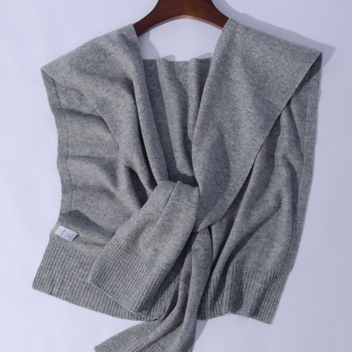 Fábrica de Mongolia Interior cabello recto de lana mezclada de punto caramelo color pigmento primavera otoño invierno sala de aire acondicionado calentamiento ligero pequeño hombro