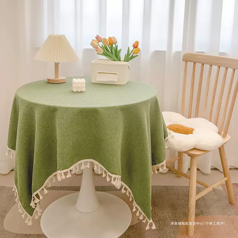 Скатерть INS Wind Milk Camellia, настольная ткань, хлопок-лен, художественная легкая роскошная атмосфера, для круглого стола