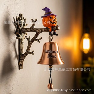 Halloween Witchy Pumpkin Welcome Bell�f�}�������Ϲ�ӭ�e�