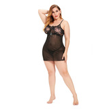 Внешняя торговля сексуальное нижнее белье для полных мм новое кружевное бретелька на бретельках большого размера женская сексуальная ночная рубашка xl-5xl zt111