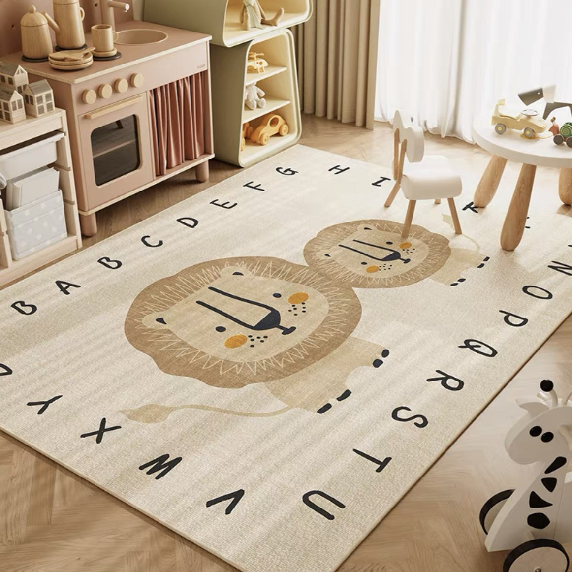 Carpet Living Room Cartoon Bedroom Bedside Crystal Velvet Carpet Home Children's Room Layout Reading Area Baby Crawling Mat