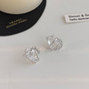 Crystal, small design advanced earrings, light luxury style, high-quality style