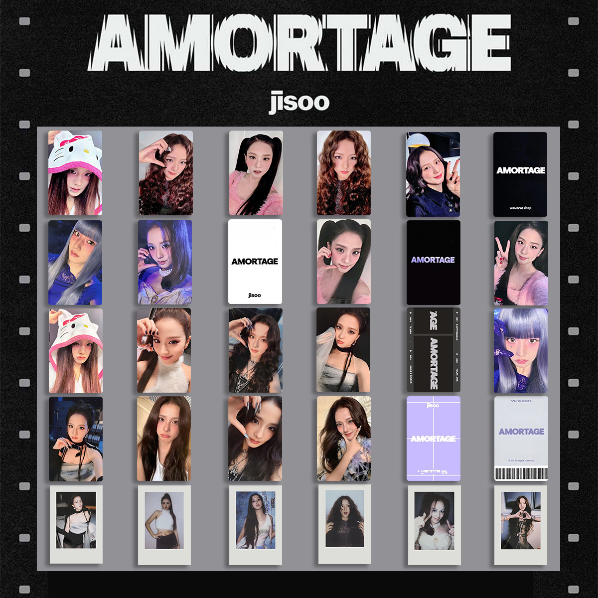 Jin Zhixiu JISOO CHULO2 Peripheral Album Small Card Random Card K4 Special Code Card AMORTAGE-to-be