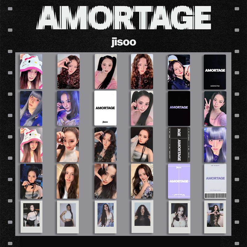 Jin Zhixiu JISOO CHULO2 Peripheral Album Small Card Random Card K4 Special Code Card AMORTAGE-to-be