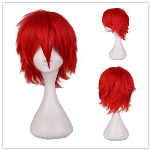 Cross-Border European and American Cosplay Anime Wig Universal Color Harajuku Anti-Curling Men's Short Hair Anti-Curling Style - photo 26