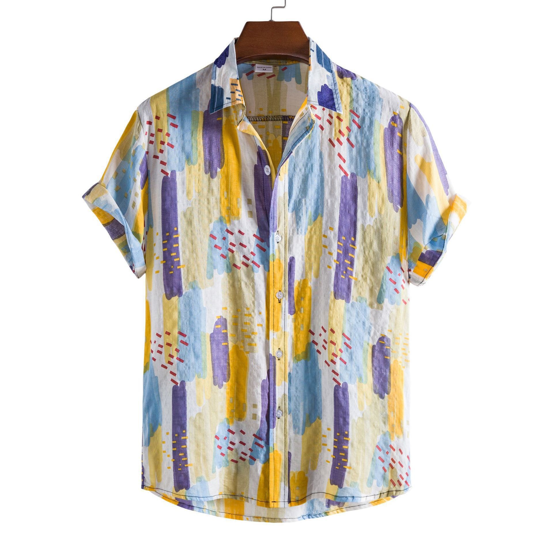 3D Floral Casual Short Sleeve Shirt