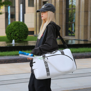 Badminton Bag, Sports Fitness Bag, Large-Capacity Shoulder Handbag, Fashionable and Simple Storage Bag, Short-Distance Travel Bag