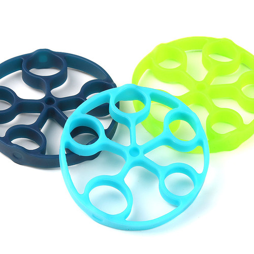 Silicone five-finger training puller, round five-hole finger-connected stretching and expansion hand decompression exerciser