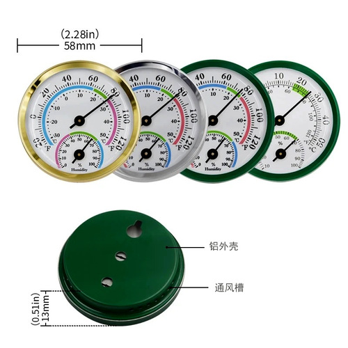 Cross-border household indoor thermometer mini electronic hygrometer battery-free pointer type high-precision instrument tool