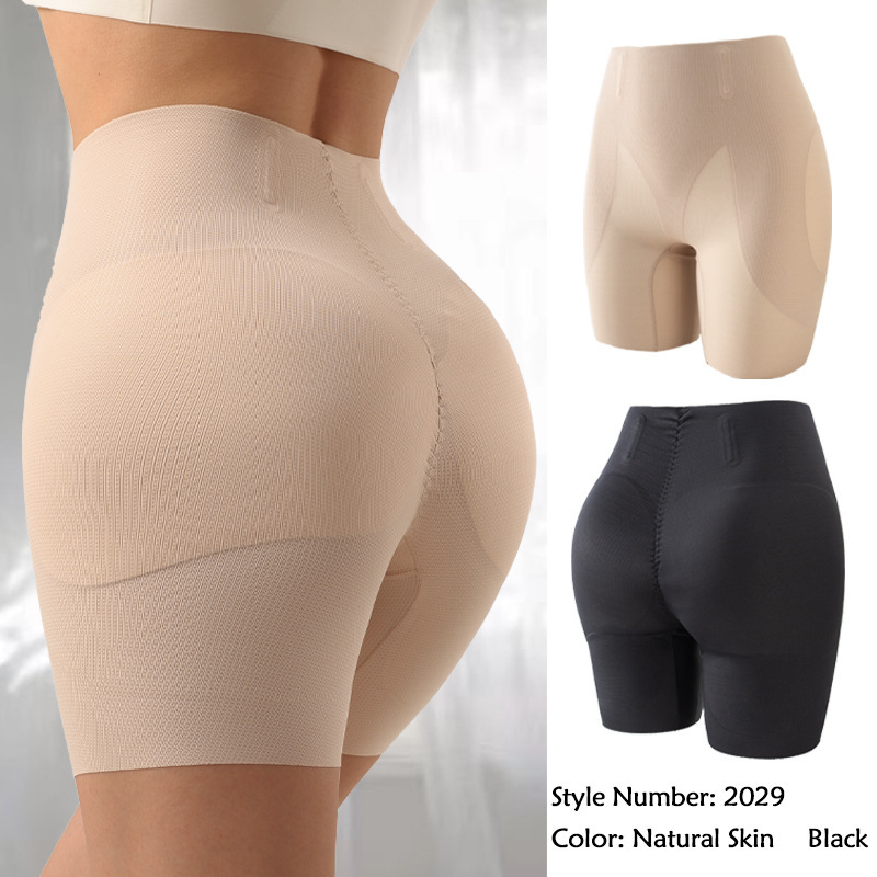 Popular high-waisted shapewear pants with built-in butt and hip enhancers, tummy control and butt-lifting features, peach butt body-shaping pants