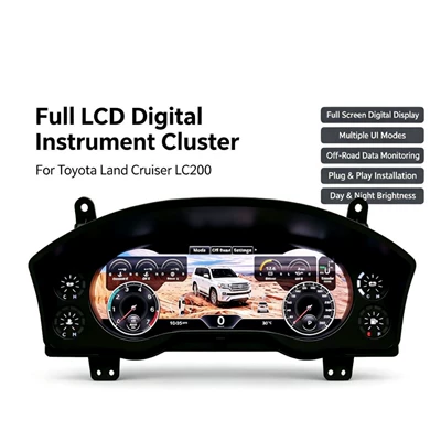 Suitable for Land Cruiser Lc200 Full Lcd Instrument Panel 12.3inch Non-Destructive Direct Plug-In Virtual Cockpit Instrument Assembly (automobile instrument)
