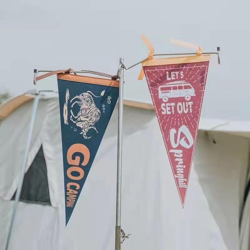 越野车队横幅彩旗 节日无纺布装饰 户外露营账篷标志毛毡三角拉旗