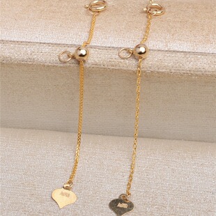 Au750 Extension Chain 5cm Flash O Chain Heart Tail Chain Chopard Extended Chain 5566