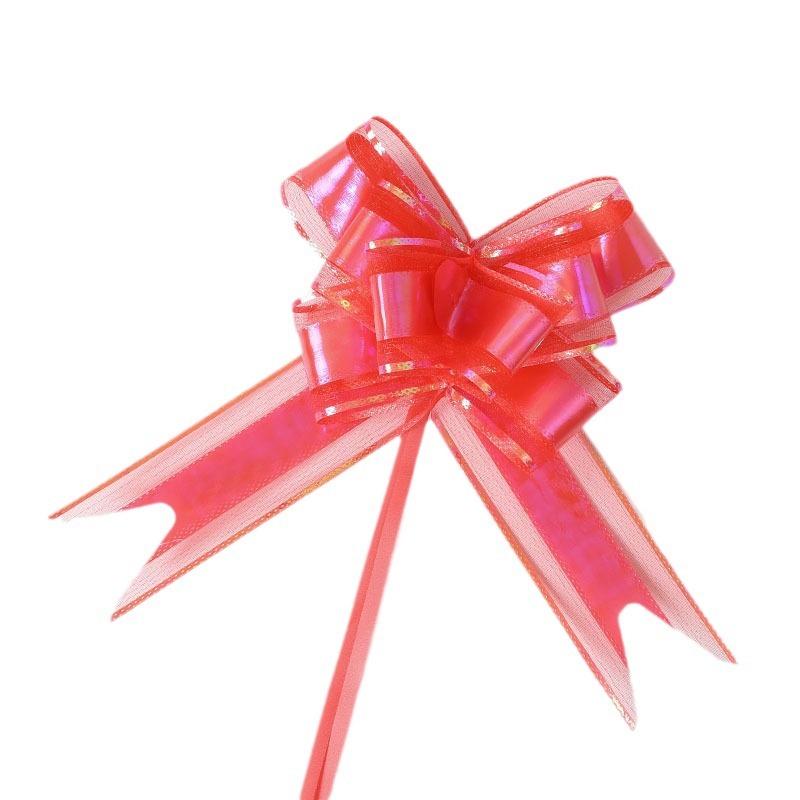 Cross-Border Nuevo 50 gran color Iris patrón tejido hilo de nieve dibujado a mano flor regalo embalaje arco dibujado flor cinta